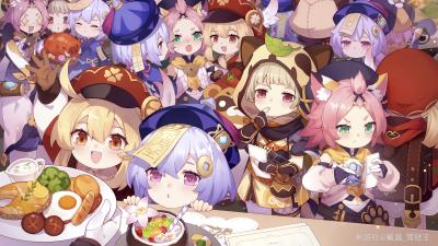 Klee Lumine Qiqi Sayu Diona Genshin Impact 4k Wallpaper