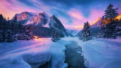 Lake Louise Banff Np Alberta Hd Wallpaper