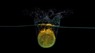 Lemom Splash Fruit Food Wallpaper