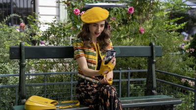 Lily Collins In Emily In Paris 4k Wallpaper