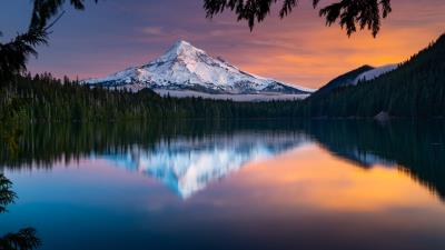 Lost Lake And Mount Hood Oregon Hd Wallpaper