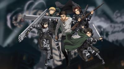 Mikasa Ackerman Eren Yeager Armin Arlert Levi Ackerman Attack On Titan Wallpaper