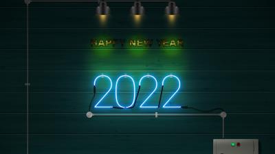 Neon Sign New Year Happy New Year 2022 Wallpaper