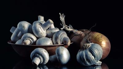 Onion Food Mushrooms Photography Wallpaper