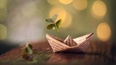 Paper Boat Photography Wallpaper