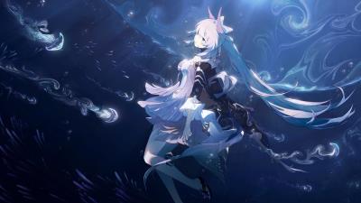 Sangonomiya Kokomi Genshin Impact 8k Wallpaper