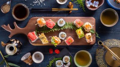 Seafood Sushi Food Photography Wallpaper