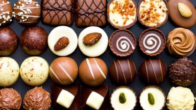 Sweet Brown Chocolate Candies Wallpaper