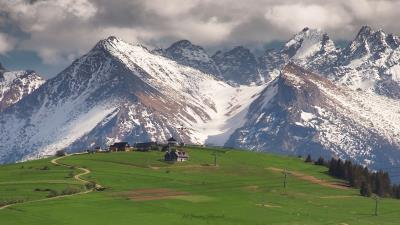 Tatra Poland Mountains Village Road Wallpaper