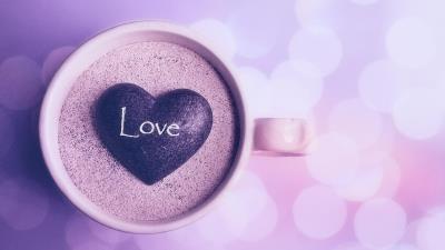 Valentine Love Cup Heart Coffee 2k Wallpaper