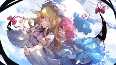Yukari Yuyuko Touhou 2k Wallpaper Wallpaper
