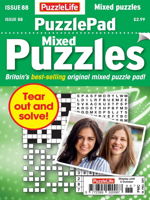 PuzzleLife PuzzlePad Puzzles - Issue 88 - 7 September 2023