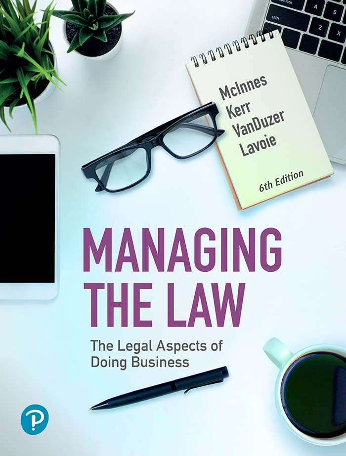 Managing the Law, 6th Edition – The Legal Aspects of Doing Business ...