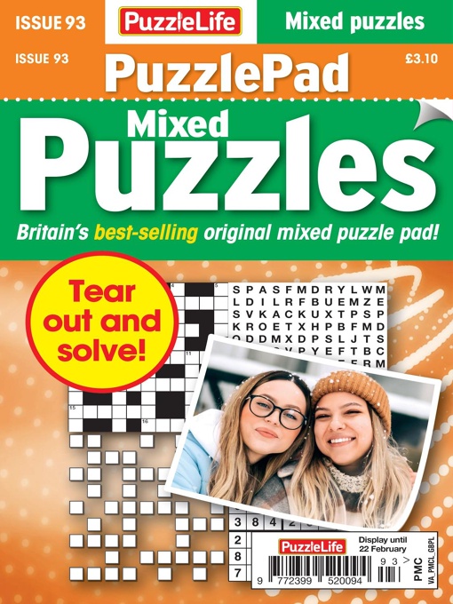 PuzzleLife PuzzlePad Puzzles Issue 93 30 January 2024 Free